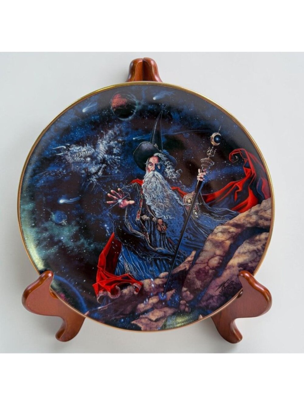 Royal Doulton Dragon Star Decorative Plate Myles Pinkney Fantasy Wizard